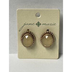 Vintage Jane Marie Oval Stud Earrings